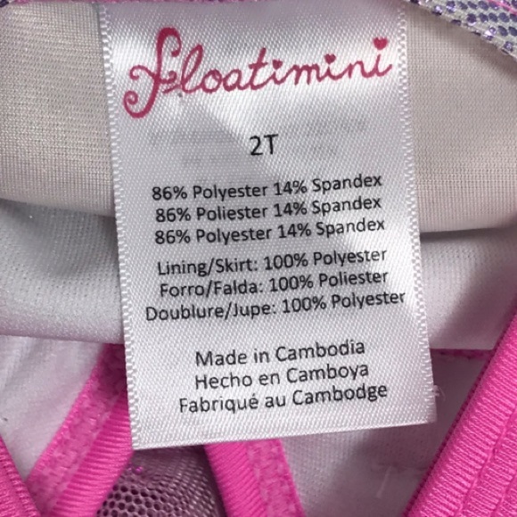 NWT Floatmini Floral Top Iridescent Mermaid Scales - Picture 4 of 9